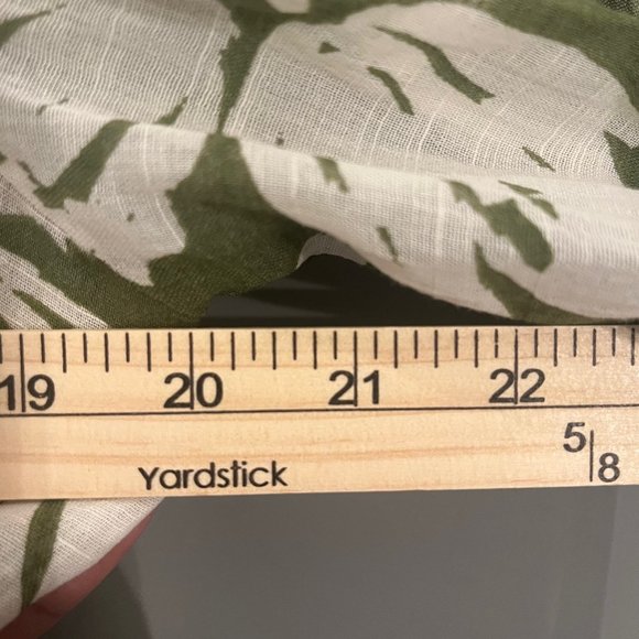 ZARA Green with White Floral Print Cascading Ruffle Sheer Blouse Size XS - Picture 10 of 11